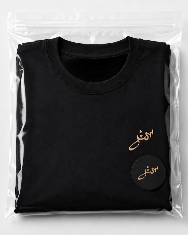 The Conference of Birds  —Embroidered Oversized Tee | Jet Black