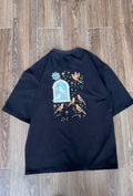 Bulbul — Heritage Embroidered Oversized Tee | Jet Black