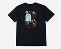 The Conference of Birds  —Embroidered Oversized Tee | Jet Black